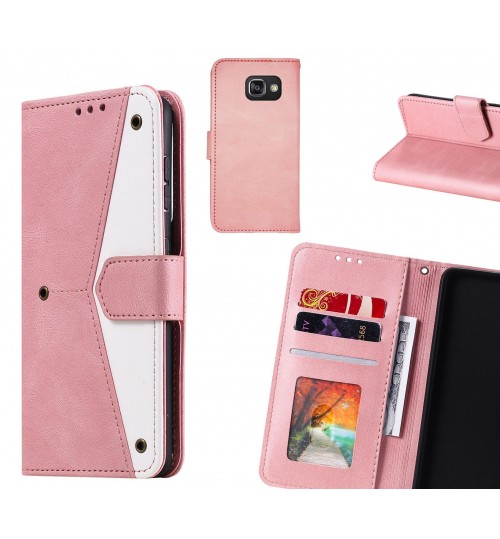Galaxy A3 2016 Case Wallet Denim Leather Case Cover - Pink