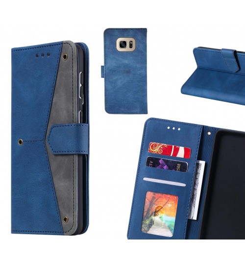 Galaxy S7 Case Wallet Denim Leather Case Cover