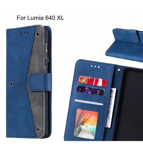 Lumia 640 XL Case Wallet Denim Leather Case Cover