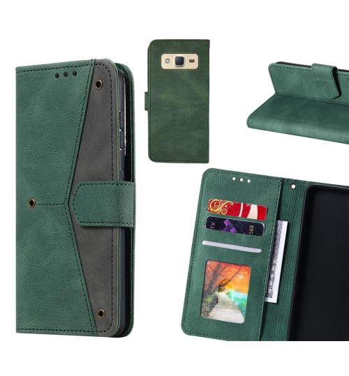 Galaxy J2 Case Wallet Denim Leather Case Cover