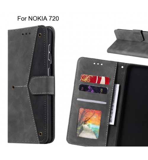 NOKIA 720 Case Wallet Denim Leather Case Cover
