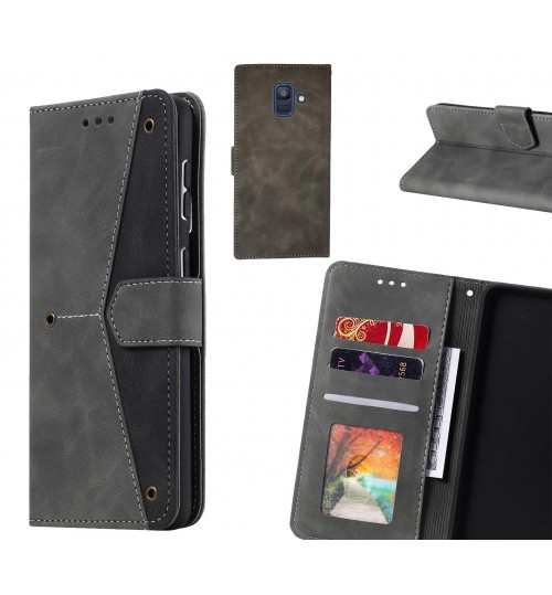 Galaxy A6 2018 Case Wallet Denim Leather Case Cover