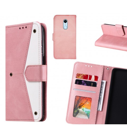 Xiaomi Redmi 5 Plus Case Wallet Denim Leather Case Cover - Pink