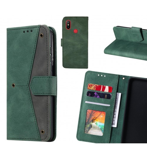 Xiaomi Mi 6x Case Wallet Denim Leather Case Cover - Green