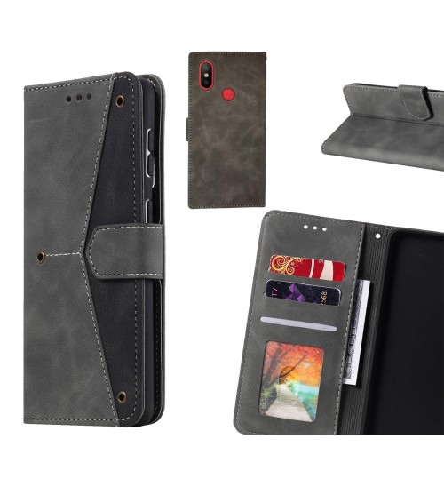 Xiaomi Mi 6x Case Wallet Denim Leather Case Cover - Black