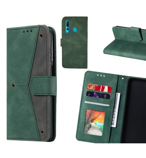 Huawei Nova 4 Case Wallet Denim Leather Case Cover - Green