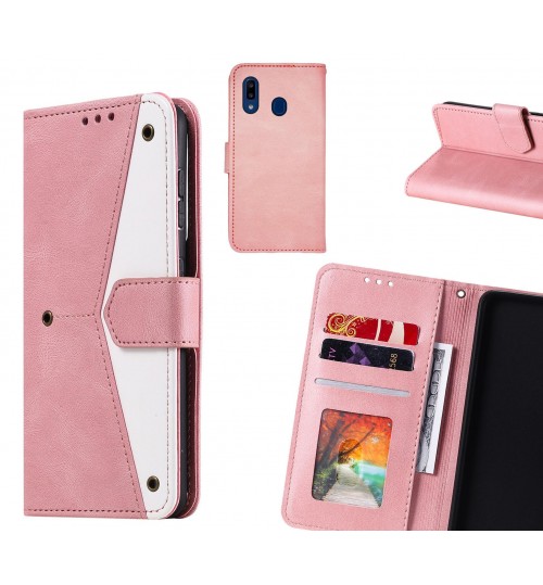 Samsung Galaxy A20 Case Wallet Denim Leather Case Cover