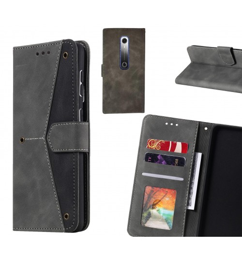 Vodafone N10 Case Wallet Denim Leather Case Cover - Black