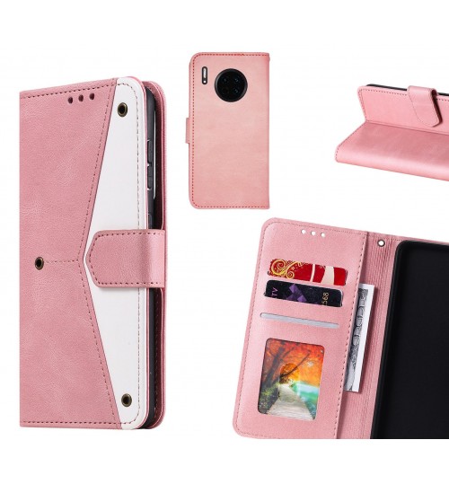 Huawei Mate 30 Case Wallet Denim Leather Case Cover - Pink