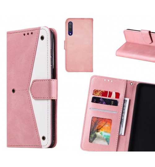 Xiaomi Mi 9 Lite Case Wallet Denim Leather Case Cover - Pink