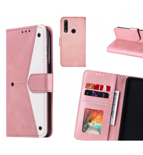 Huawei Y9 Prime 2019 Case Wallet Denim Leather Case Cover - Pink