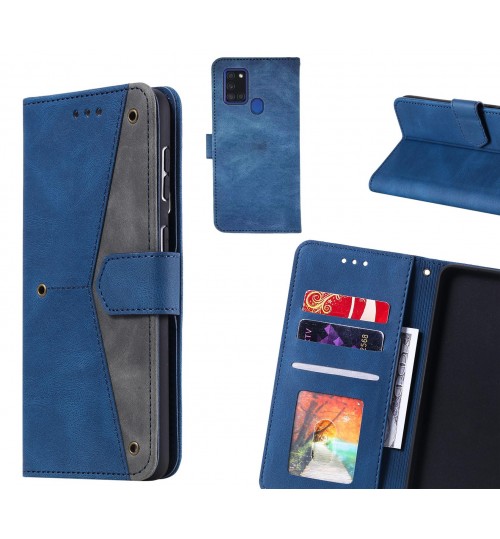 Samsung Galaxy A21S Case Wallet Denim Leather Case Cover