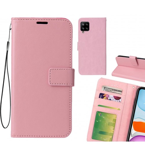 Samsung Galaxy A42 Case Fine Leather Wallet Case - Pink