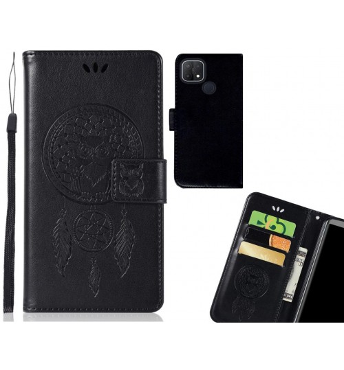 Oppo A15 Case Embossed wallet case owl