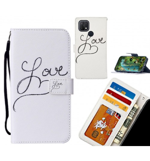 Oppo A15 case leather wallet case printed ID