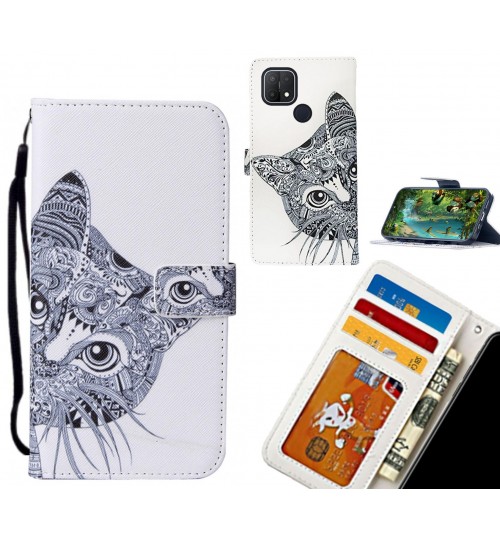 Oppo A15 case leather wallet case printed ID