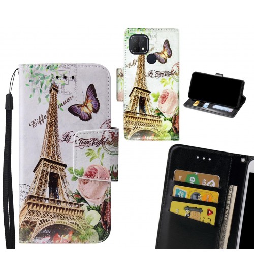 Oppo A15 Case wallet fine leather case printed