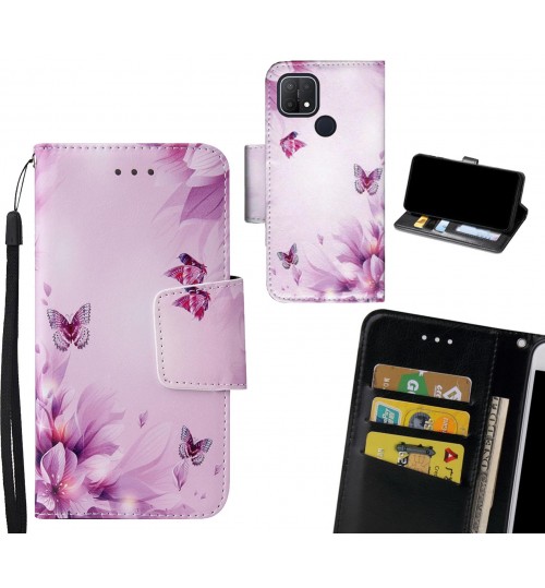 Oppo A15 Case wallet fine leather case printed
