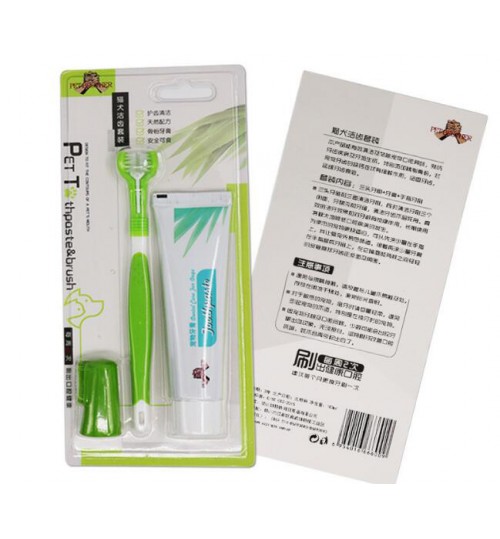 Pet Toothbrush &amp; Toothpaste Set Teeth Cleaning
