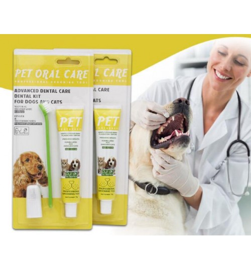 Pet Toothbrush &amp; Toothpaste Set Teeth Cleaning