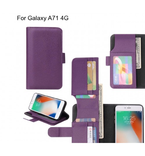 Galaxy A71 4g Case Leather Wallet Case Cover - Purple