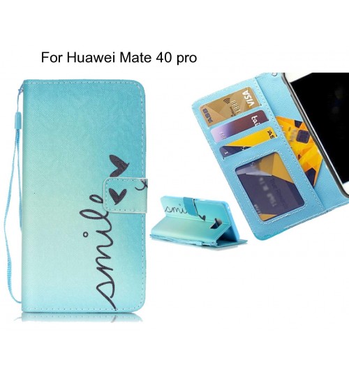 Huawei Mate 40 pro case 3 card leather wallet case printed ID