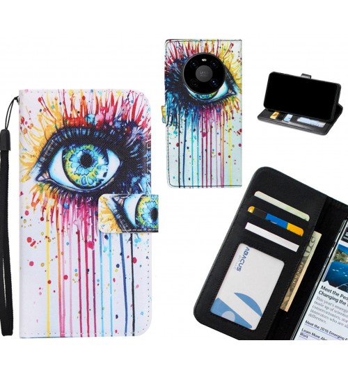 Huawei Mate 40 case 3 card leather wallet case printed ID