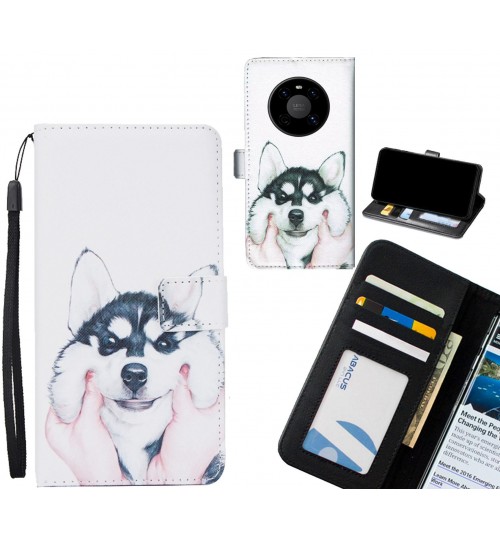 Huawei Mate 40 case 3 card leather wallet case printed ID