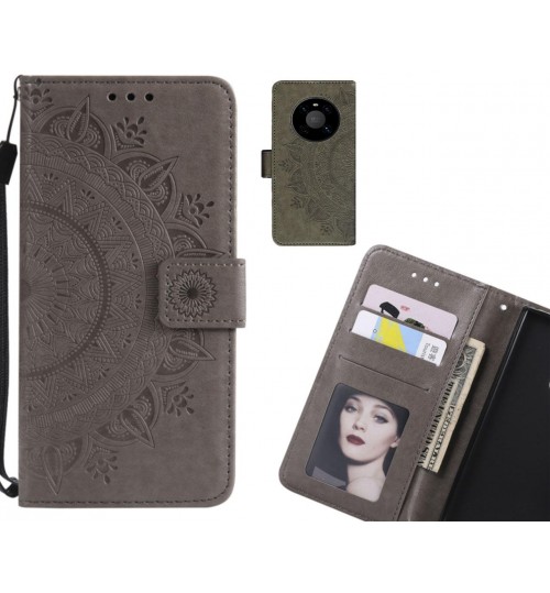 Huawei Mate 40 Case mandala embossed leather wallet case