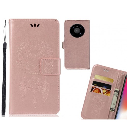 Huawei Mate 40 Case Embossed wallet case owl