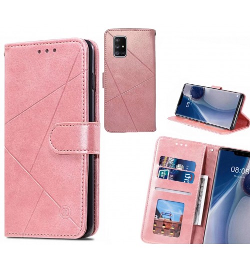 Galaxy A71 4g Case Fine Leather Wallet Case - Pink