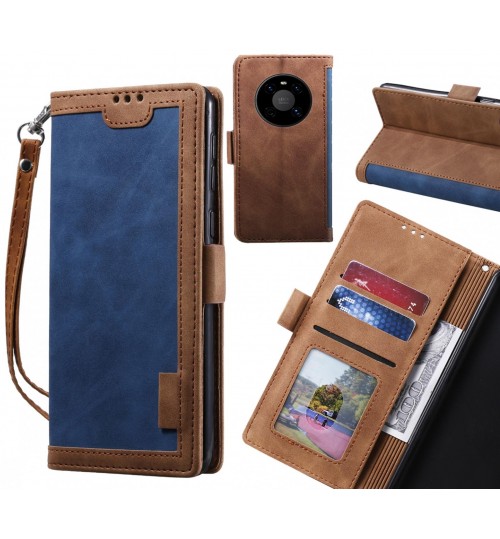 Huawei Mate 40 Case Wallet Denim Leather Case Cover - Blue