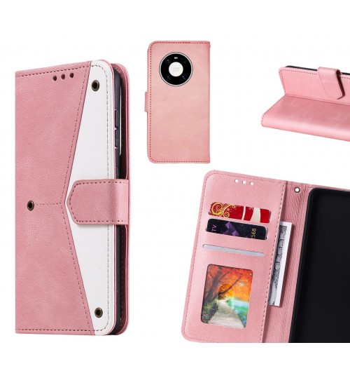 Huawei Mate 40 Pro Case Wallet Denim Leather Case Cover - Pink