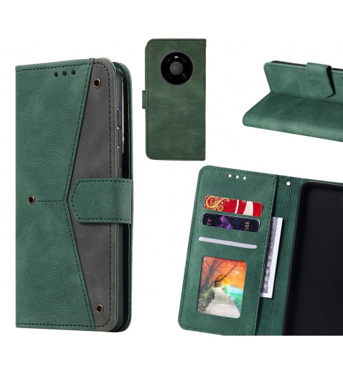 Huawei Mate 40 Case Wallet Denim Leather Case Cover - Green