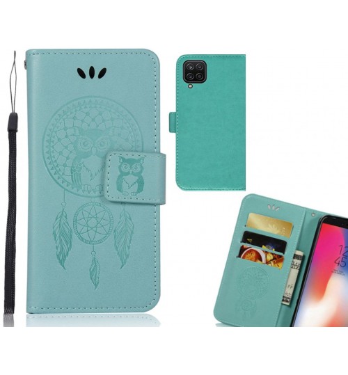 Samsung Galaxy A12 Case Embossed wallet case owl