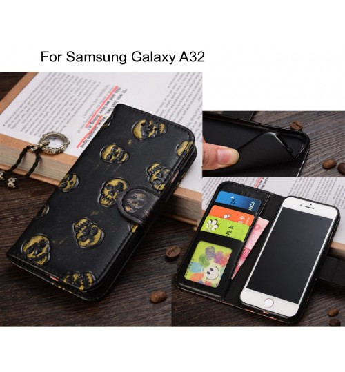 Samsung Galaxy A32  case Leather Wallet Case Cover