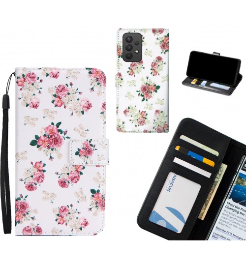 Samsung Galaxy A32 case 3 card leather wallet case printed ID