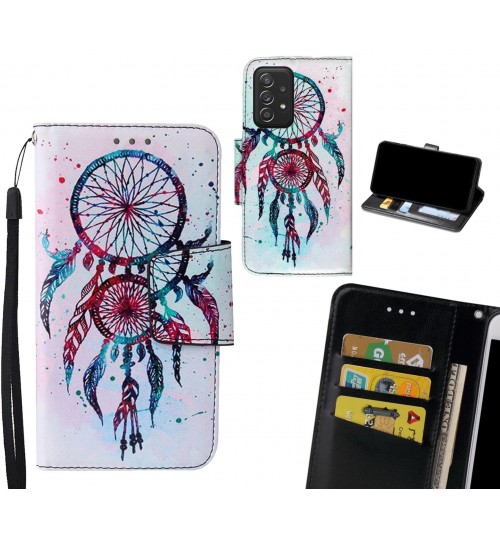 Samsung Galaxy A52 Case wallet fine leather case printed