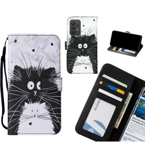 Samsung Galaxy A32 case leather wallet case printed ID