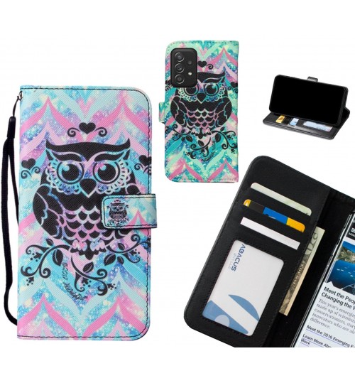 Samsung Galaxy A52 case leather wallet case printed ID