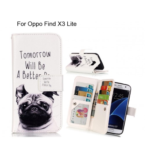 Oppo Find X3 Lite case Multifunction wallet leather case