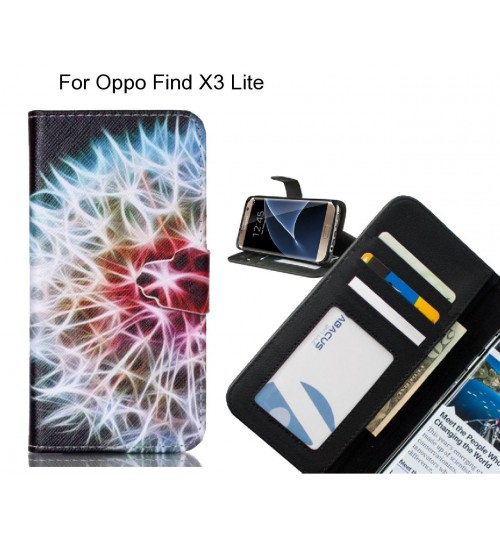 Oppo Find X3 Lite case 3 card leather wallet case printed ID