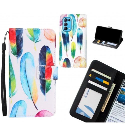 Oppo Find X3 Lite case 3 card leather wallet case printed ID