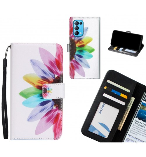 Oppo Find X3 Lite case 3 card leather wallet case printed ID