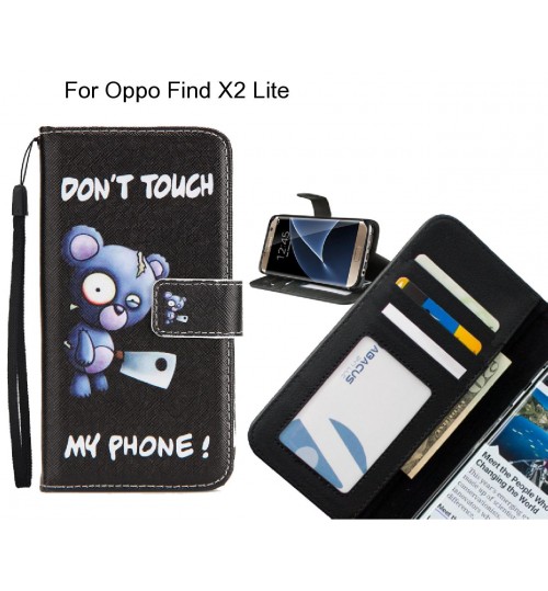 Oppo Find X2 Lite case 3 card leather wallet case printed ID