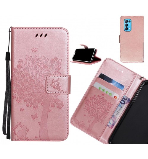 Oppo Find X3 Lite case leather wallet case embossed pattern