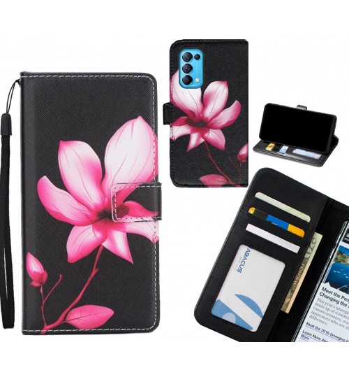 Oppo Find X3 Lite case 3 card leather wallet case printed ID