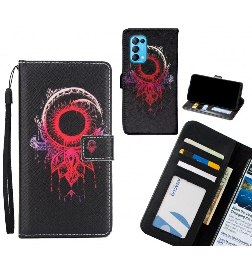 Oppo Find X3 Lite case 3 card leather wallet case printed ID