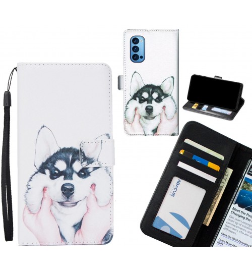 Oppo Reno 4 Pro case 3 card leather wallet case printed ID