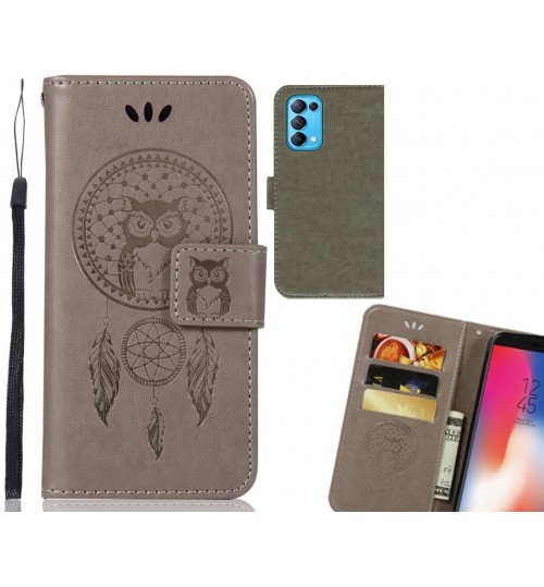 Oppo Find X3 Lite Case Embossed wallet case owl